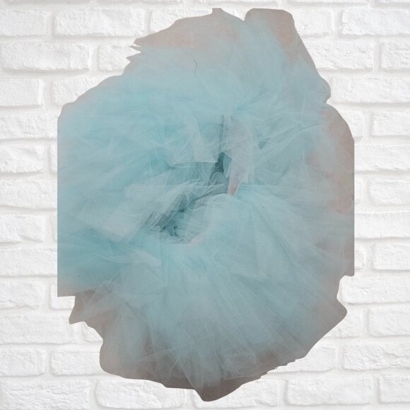 Mermaid Dance Costume (Child Medium) – Sea Blue Iridescent Leotard with Tuti - Picture 5 of 8